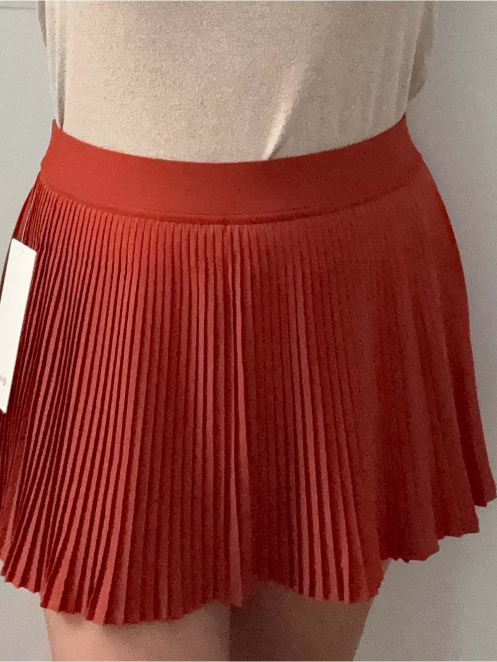 lululemon athletica Red Pleated Skater Mini Skirt